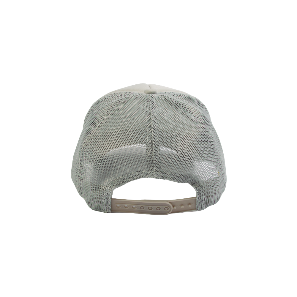 PAKO DESIGNS - APPALACHIAC® 5 PANEL CURVED BILL FOAM TRUCKER HAT - GREY/ALEXANDRITE