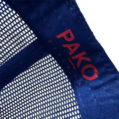 PAKO DESIGNS - MASS STREET - FOAM TRUCKER HAT - LAWRENCE BLUE & RED