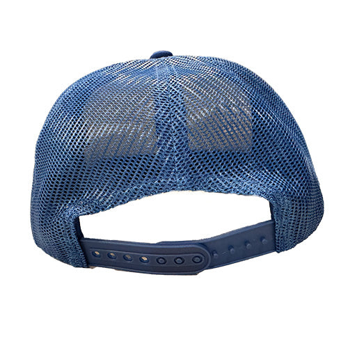PAKO DESIGNS - MASS STREET - FOAM TRUCKER HAT - LAWRENCE BLUE & RED