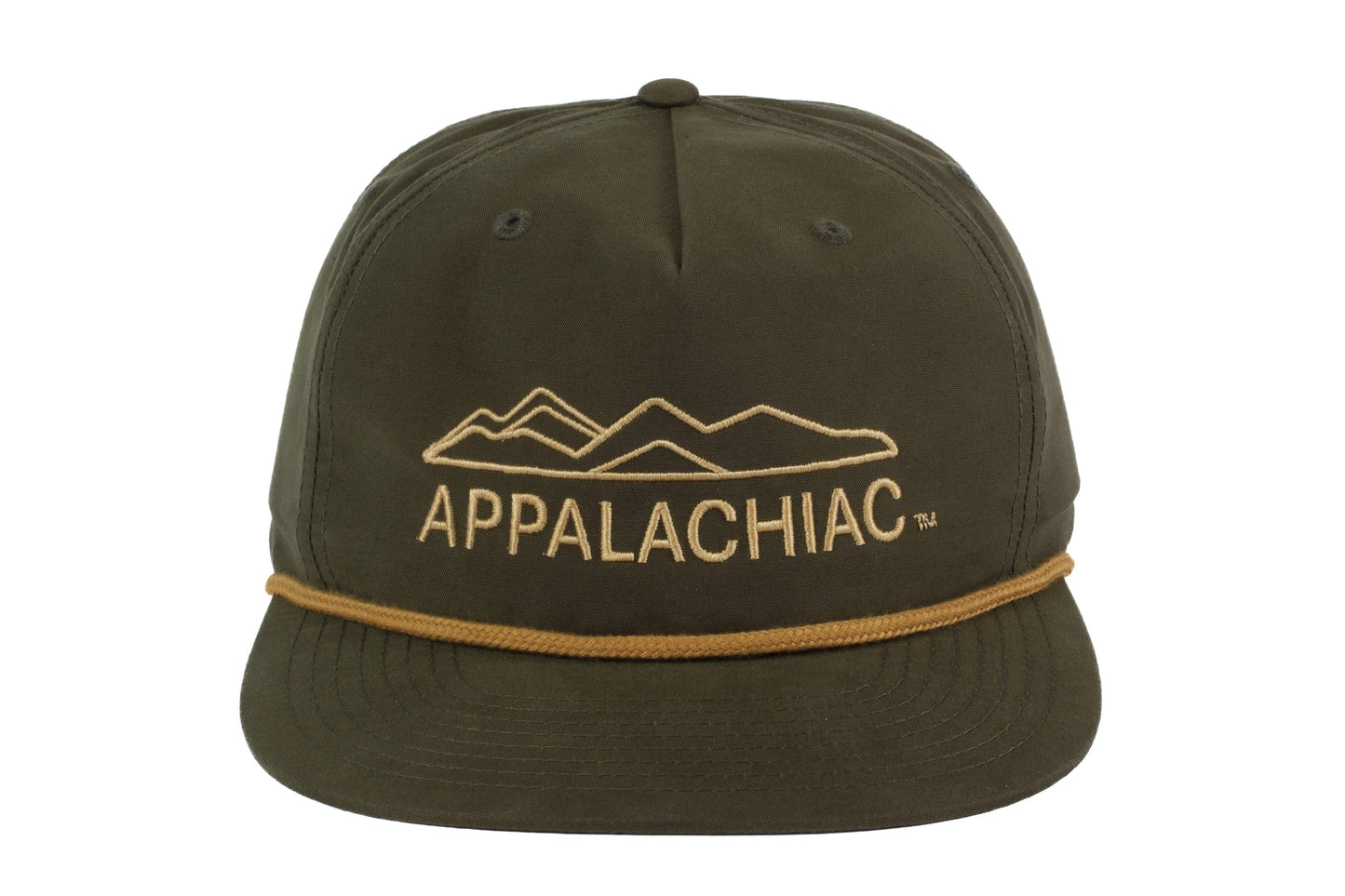 EMBROIDERED APPALACHIAC™ GRANDPA ROPE SNAPBACK - LODEN - PAKO Designs