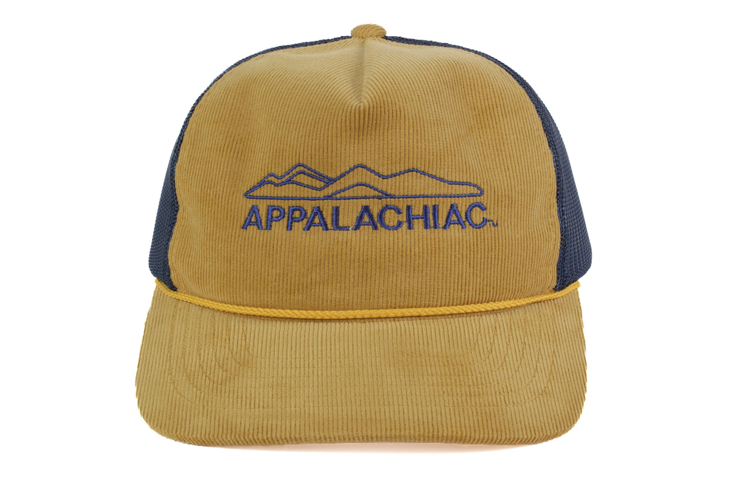 EMBROIDERED APPALACHIAC™ CORDUROY SNAPBACK - WHEAT/NAVY - PAKO Designs