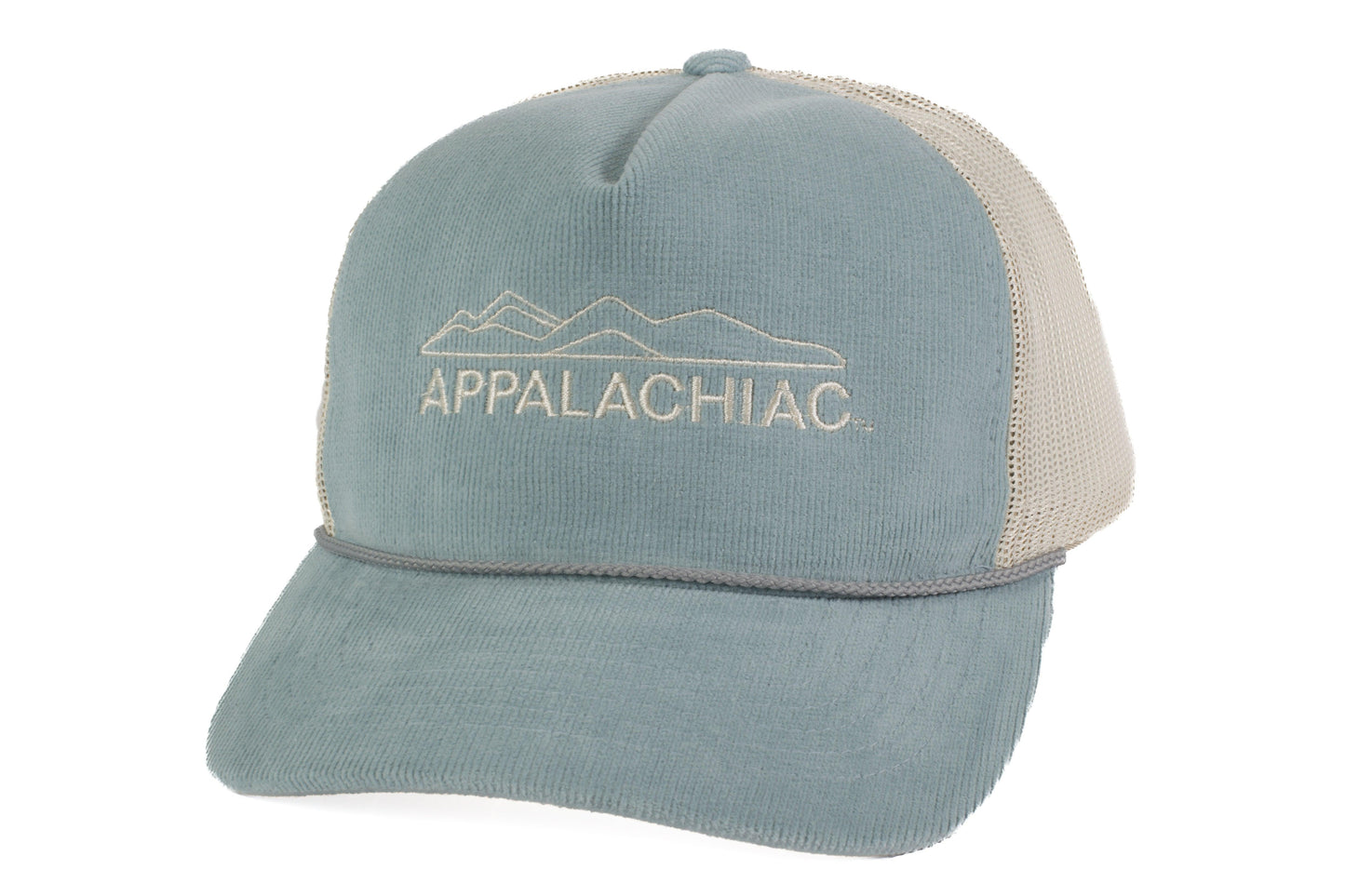 EMBROIDERED APPALACHIAC™ CORDUROY SNAPBACK - ICE BLUE/CREAM - PAKO Designs