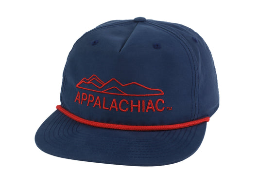 EMBROIDERED APPALACHIAC™ GRANDPA ROPE SNAPBACK - NAVY - PAKO Designs