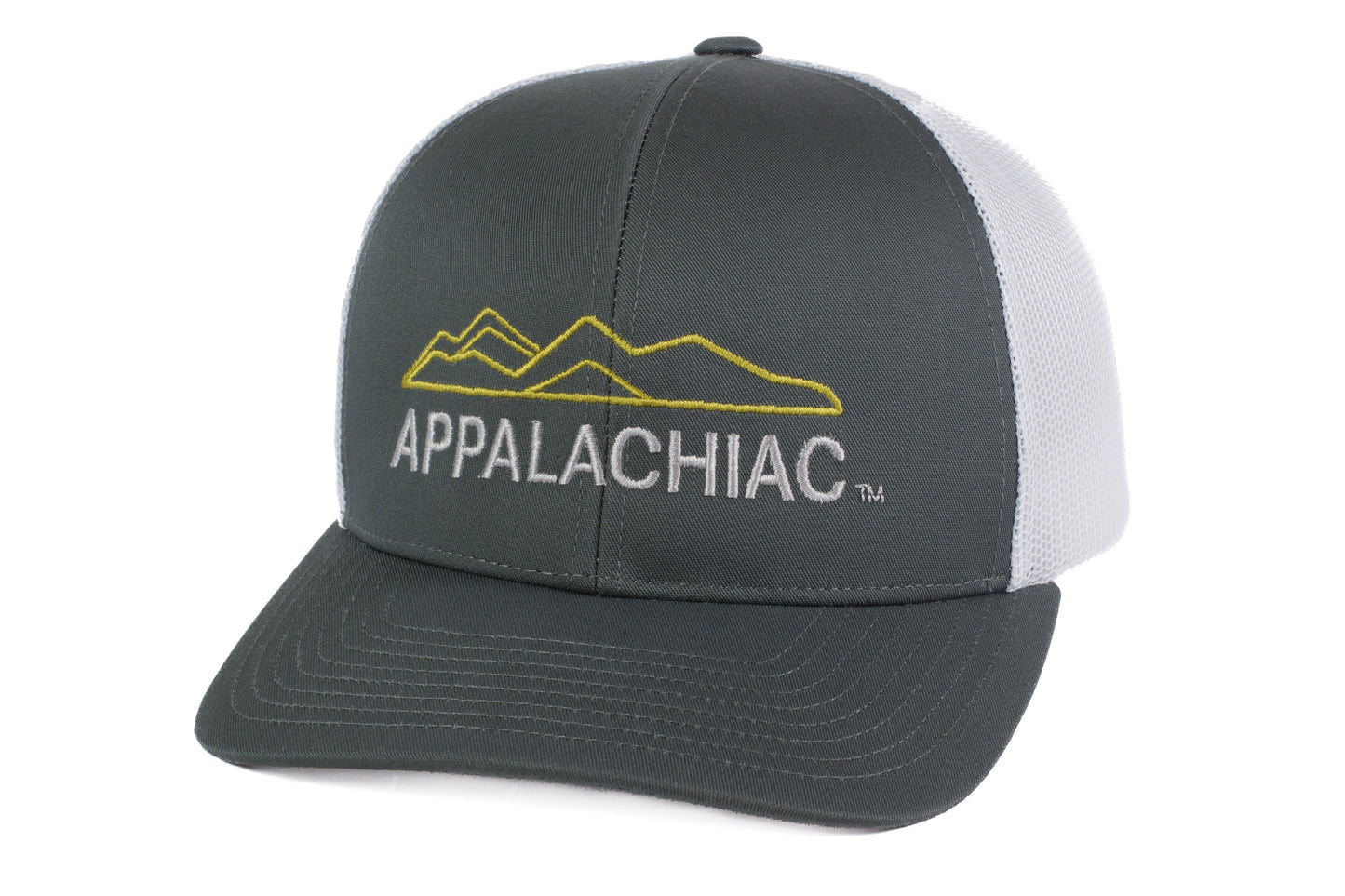 EMBROIDERED APPALACHIAC™ TRUCKER SNAPBACK - GRAPHITE/WHITE - PAKO Designs