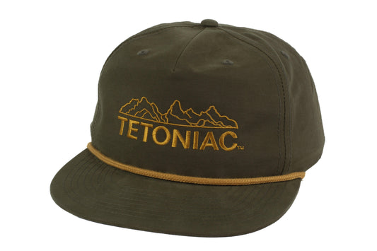 EMBROIDERED TETONIAC™ GRANDPA ROPE SNAPBACK - LODEN - PAKO Designs