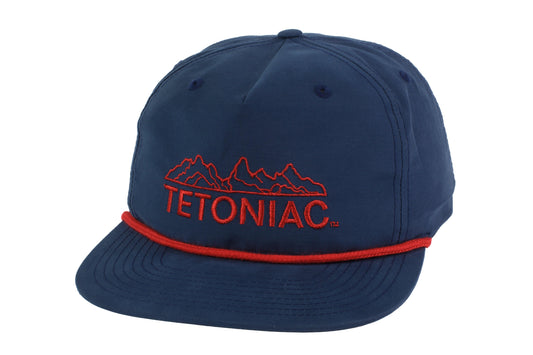 EMBROIDERED TETONIAC™ GRANDPA ROPE SNAPBACK - NAVY - PAKO Designs