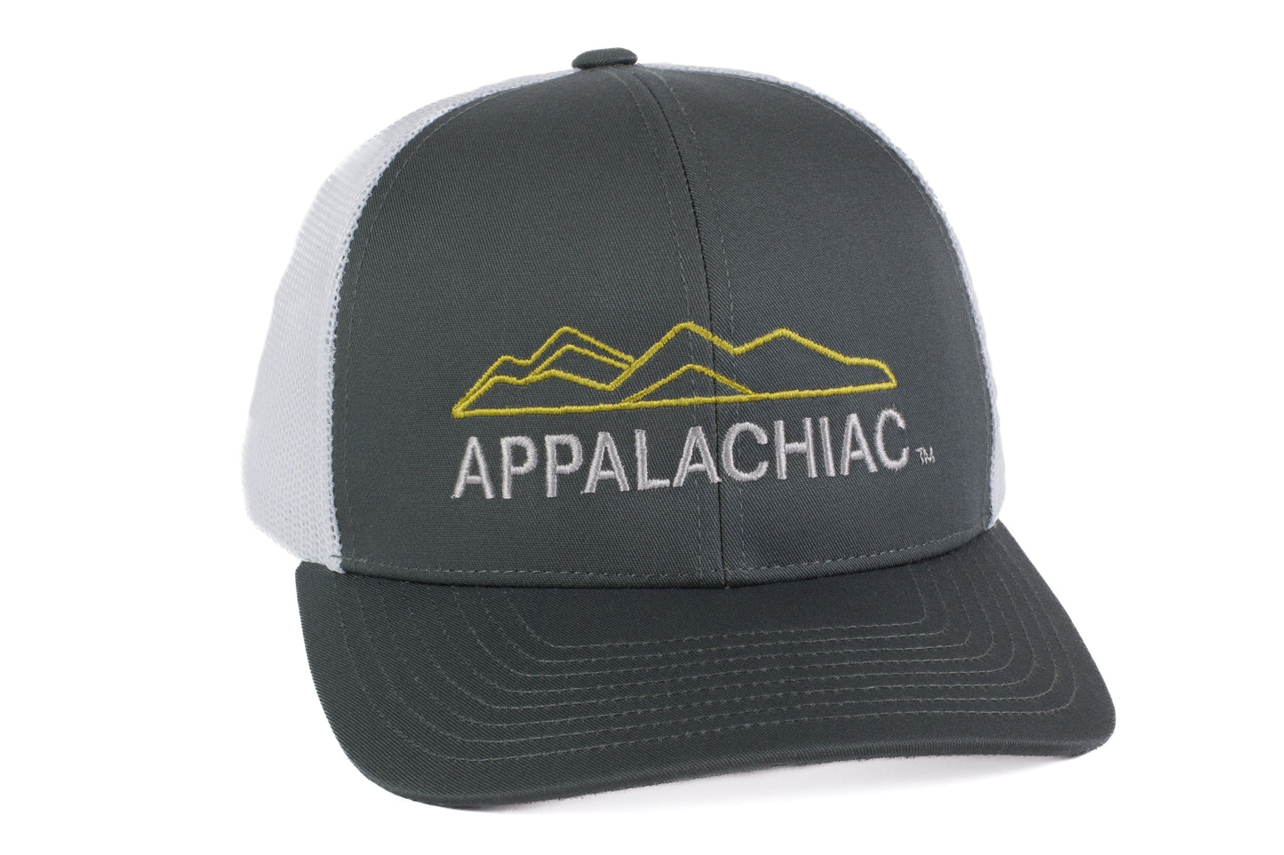 EMBROIDERED APPALACHIAC™ TRUCKER SNAPBACK - GRAPHITE/WHITE - PAKO Designs