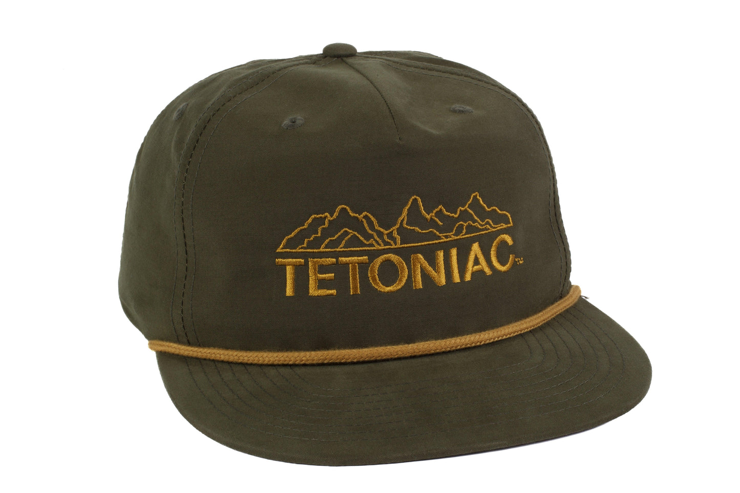 EMBROIDERED TETONIAC™ GRANDPA ROPE SNAPBACK - LODEN - PAKO Designs