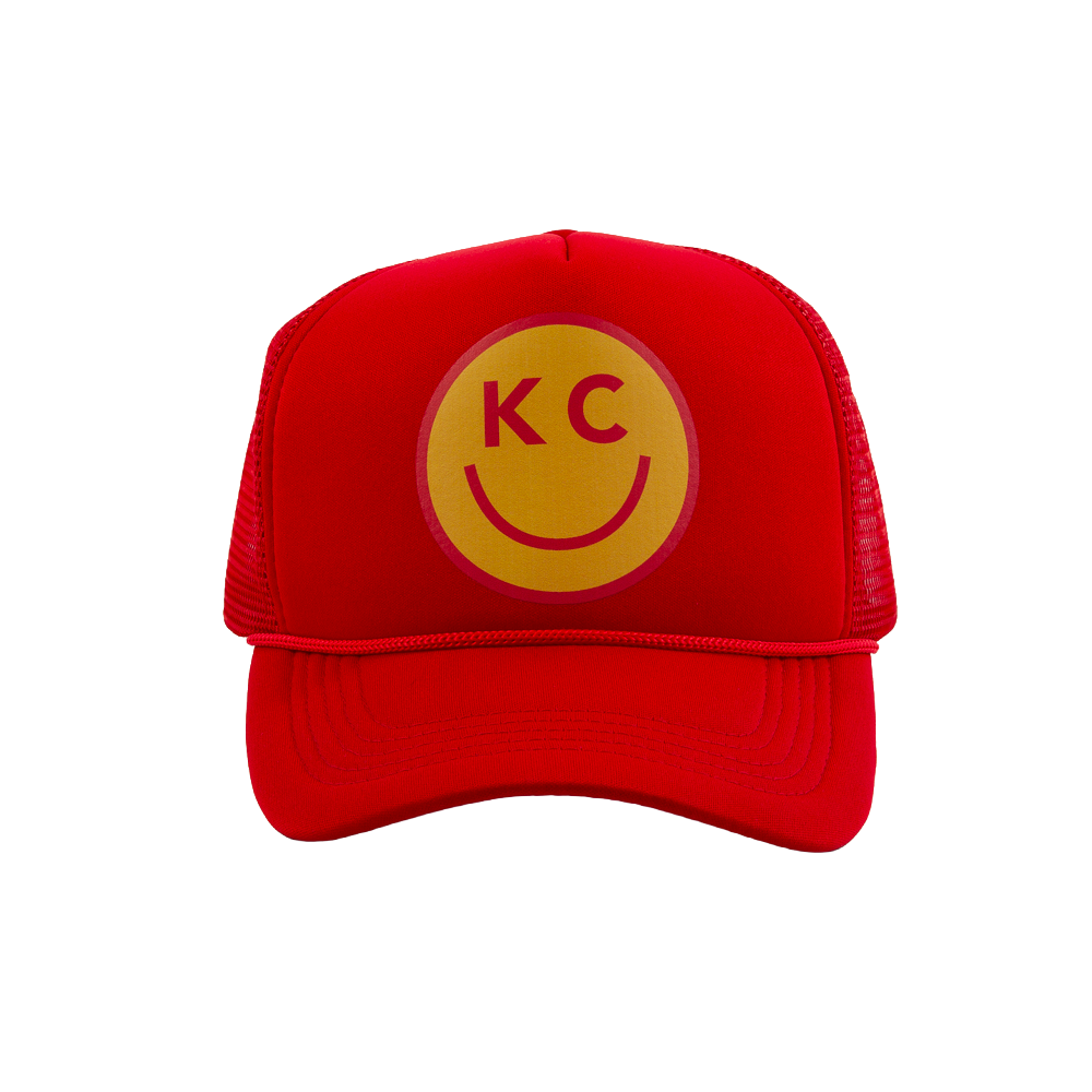 "Smile You're In KC" Foam Trucker Hat - Football Red
