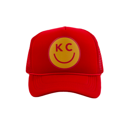 "Smile You're In KC" Foam Trucker Hat - Football Red