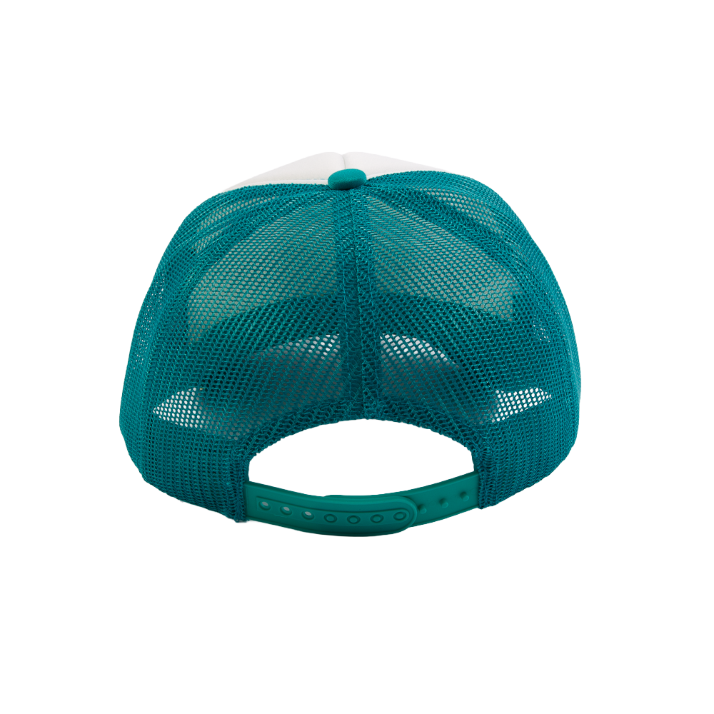 "Smile You're In KC" Foam Trucker Hat - Soccer Teal & White