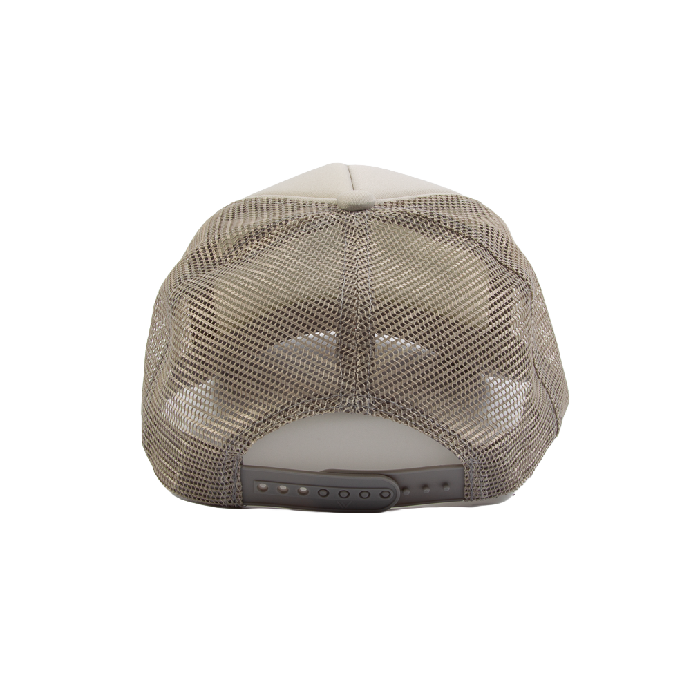 PAKO DESIGNS - CASCADIAC™ 5 PANEL CURVED BILL FOAM TRUCKER HAT - NAVY/WEST COAST RED (Copy)