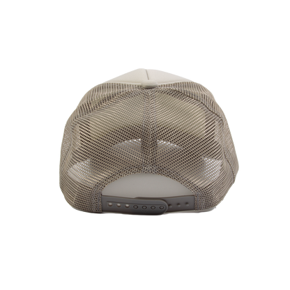 PAKO DESIGNS - CASCADIAC™ 5 PANEL CURVED BILL FOAM TRUCKER HAT - NAVY/WEST COAST RED (Copy)