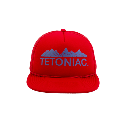 PAKO DESIGNS - TETONIAC® 5 PANEL CURVED BILL FOAM TRUCKER HAT - RED/BLUE