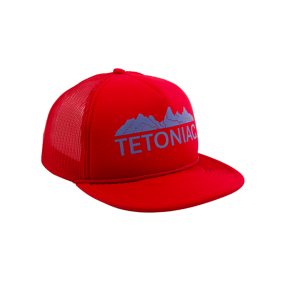 PAKO DESIGNS - TETONIAC® 5 PANEL CURVED BILL FOAM TRUCKER HAT - RED/BLUE