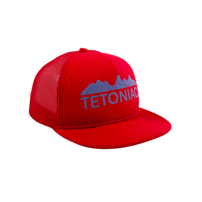PAKO DESIGNS - TETONIAC® 5 PANEL CURVED BILL FOAM TRUCKER HAT - RED/BLUE