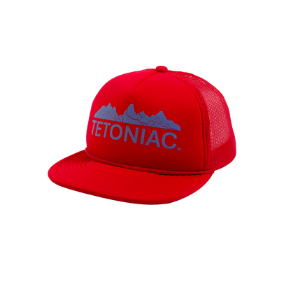 PAKO DESIGNS - TETONIAC® 5 PANEL CURVED BILL FOAM TRUCKER HAT - RED/BLUE