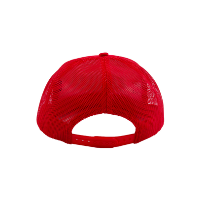 PAKO DESIGNS - TETONIAC® 5 PANEL CURVED BILL FOAM TRUCKER HAT - RED/BLUE