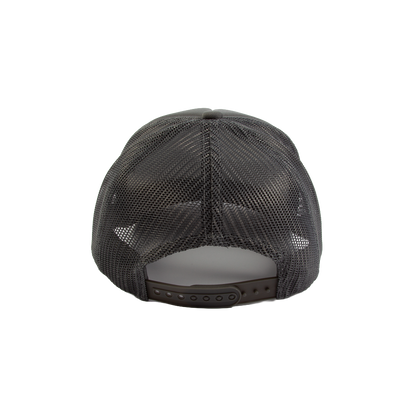 PAKO DESIGNS - TETONIAC® 5 PANEL FLAT BILL FOAM TRUCKER HAT - DARK GREY / PINK