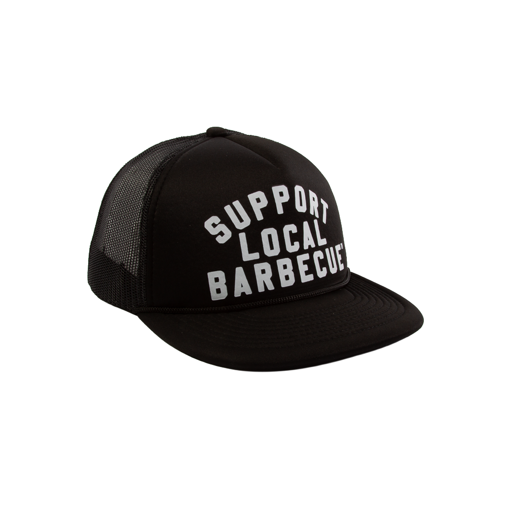 Support Local Barbecue™ Trucker Hat - Black & White