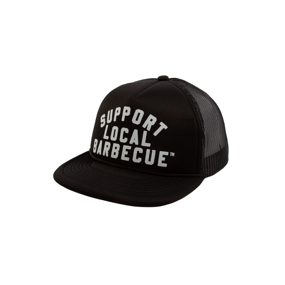 Support Local Barbecue™ Trucker Hat - Black & White