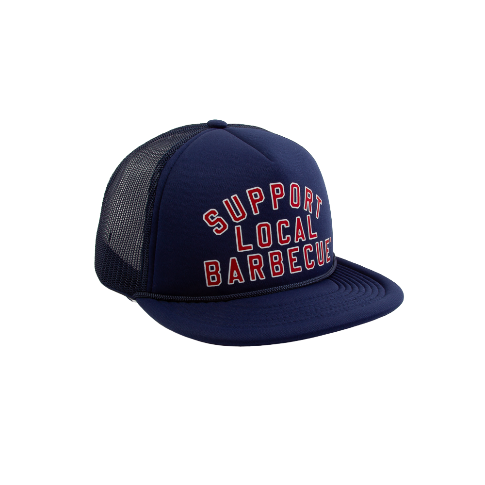 Support Local Barbecue™ Foam Trucker Hat – Red, White & Blue