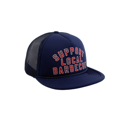 Support Local Barbecue™ Foam Trucker Hat – Red, White & Blue