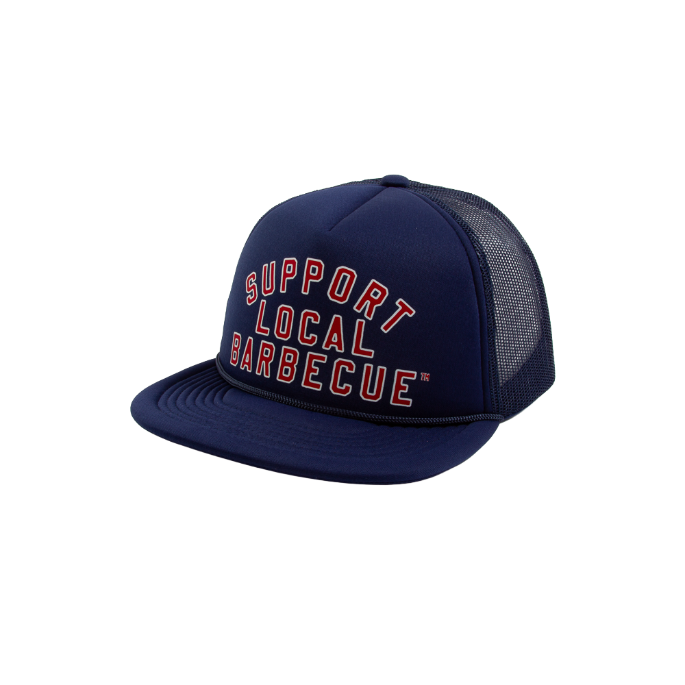 Support Local Barbecue™ Foam Trucker Hat – Red, White & Blue