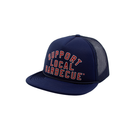 Support Local Barbecue™ Foam Trucker Hat – Red, White & Blue