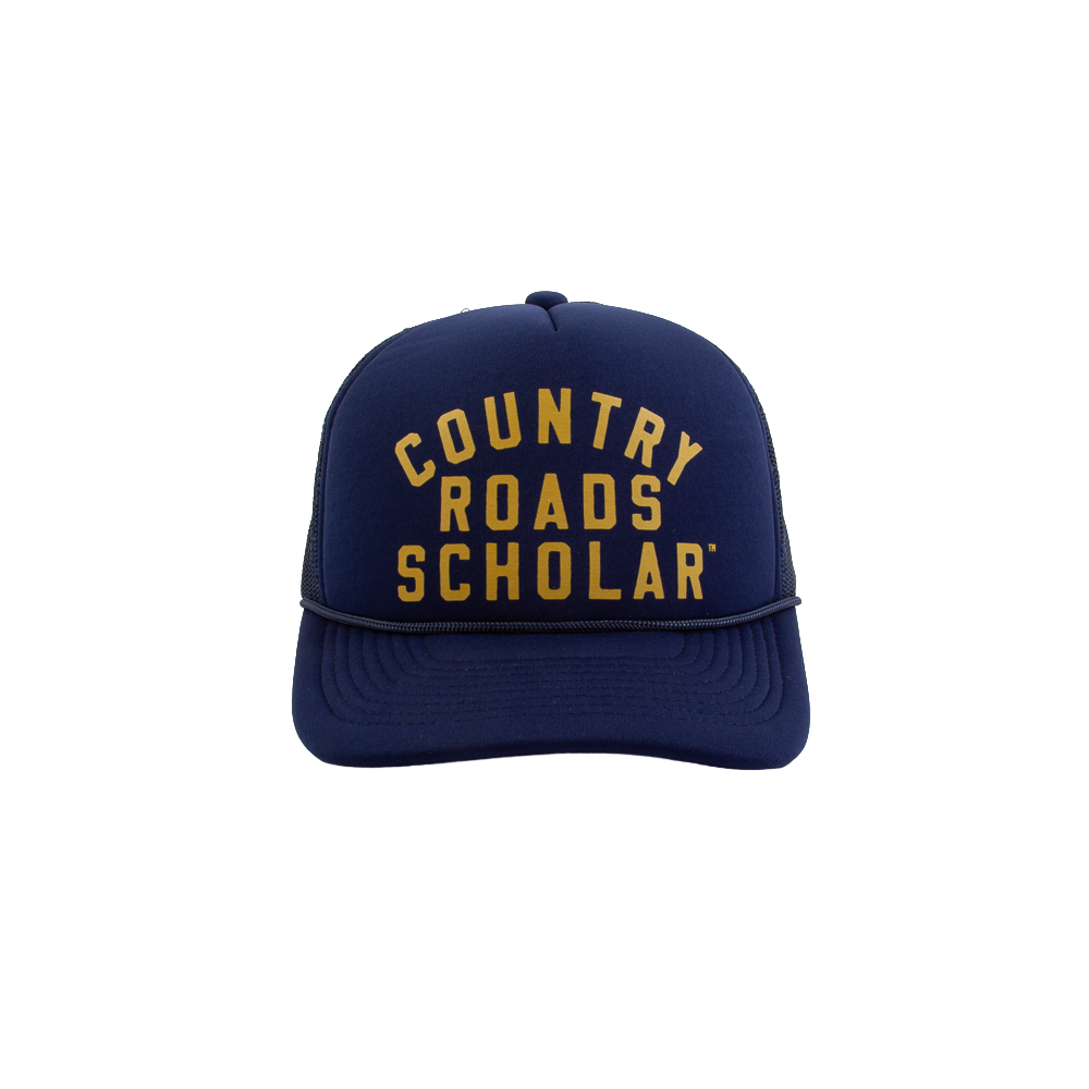 Country Road Scholar™ Foam Trucker Hat - Navy & Gold