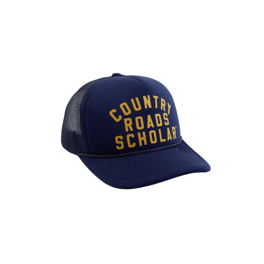 Country Road Scholar™ Foam Trucker Hat - Navy & Gold
