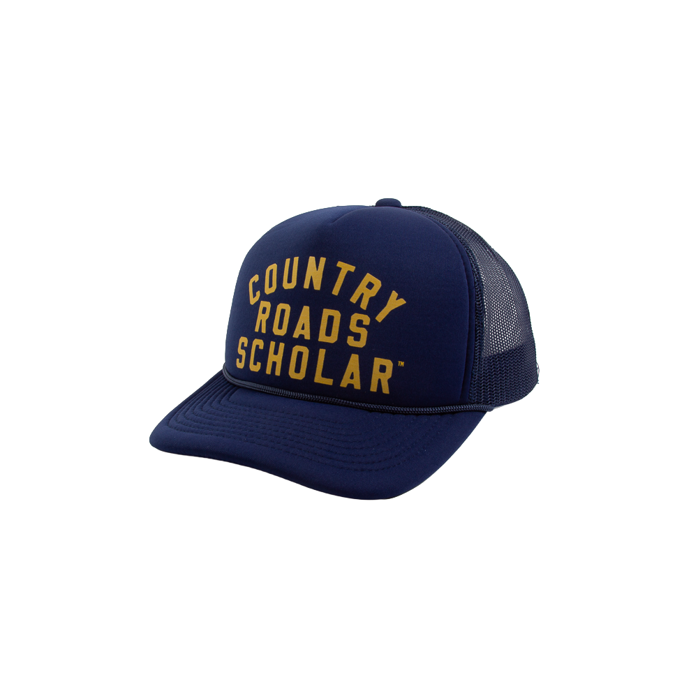 Country Road Scholar™ Foam Trucker Hat - Navy & Gold