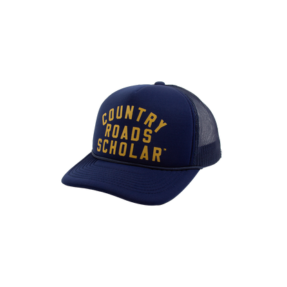 Country Road Scholar™ Foam Trucker Hat - Navy & Gold