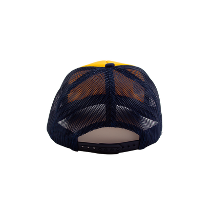Country Road Scholar™ Foam Trucker Hat - Navy & Gold Tricolor (Script)