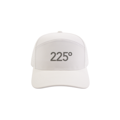 PAKO DESIGNS - 225º 6 PANEL PERFORMANCE/SILICONE TRUCKER HAT - WHITE/MEDIUM GREY