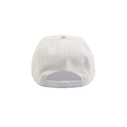 PAKO DESIGNS - 225º 6 PANEL PERFORMANCE/SILICONE TRUCKER HAT - WHITE/MEDIUM GREY