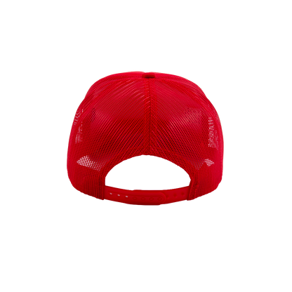 PAKO DESIGNS - MASSACHUSETTS STREET - FOAM TRUCKER HAT - LAWRENCE RED & BLUE