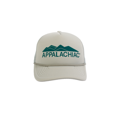 PAKO DESIGNS - APPALACHIAC® 5 PANEL CURVED BILL FOAM TRUCKER HAT - GREY/ALEXANDRITE