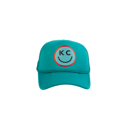 PAKO DESIGNS - "SMILE YOU'RE IN KC" - FOAM TRUCKER HAT - SOCCER TEAL