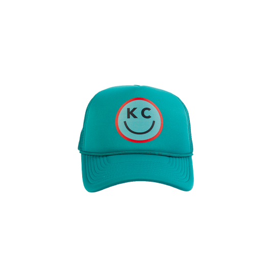 PAKO DESIGNS - "SMILE YOU'RE IN KC" - FOAM TRUCKER HAT - SOCCER TEAL