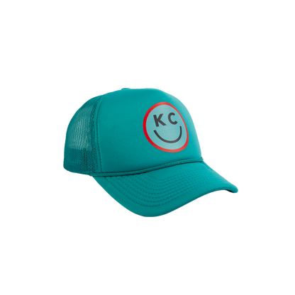 PAKO DESIGNS - "SMILE YOU'RE IN KC" - FOAM TRUCKER HAT - SOCCER TEAL