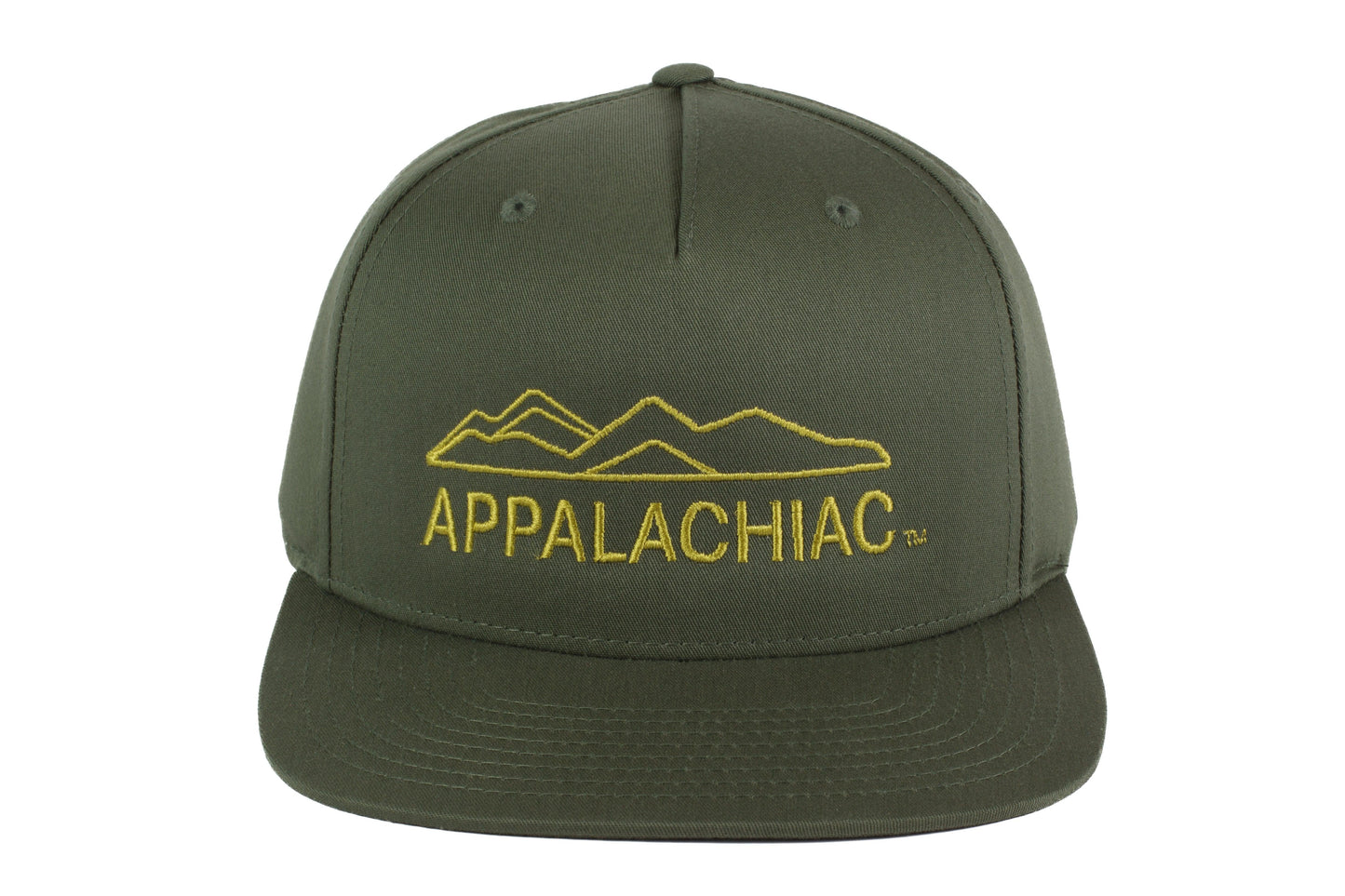 APPALACHIAC™ PINCH FRONT STRUCTURED TWILL SNAPBACK - ARMY GREEN - PAKO Designs