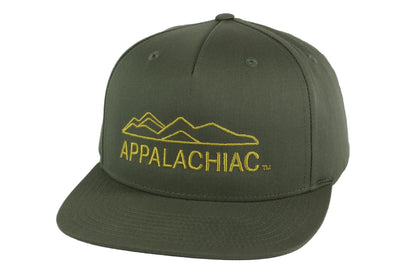 APPALACHIAC™ PINCH FRONT STRUCTURED TWILL SNAPBACK - ARMY GREEN - PAKO Designs