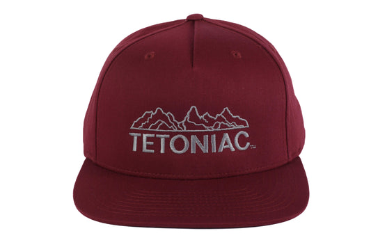 TETONIAC™ PINCH FRONT STRUCTURED TWILL SNAPBACK - COUGAR RED - PAKO Designs