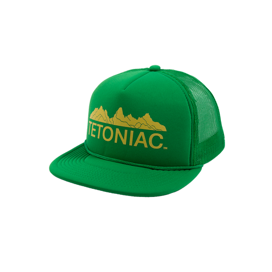 PAKO DESIGNS - TETONIAC® 5 PANEL FLAT BILL FOAM TRUCKER HAT - KELLY / YELLOW