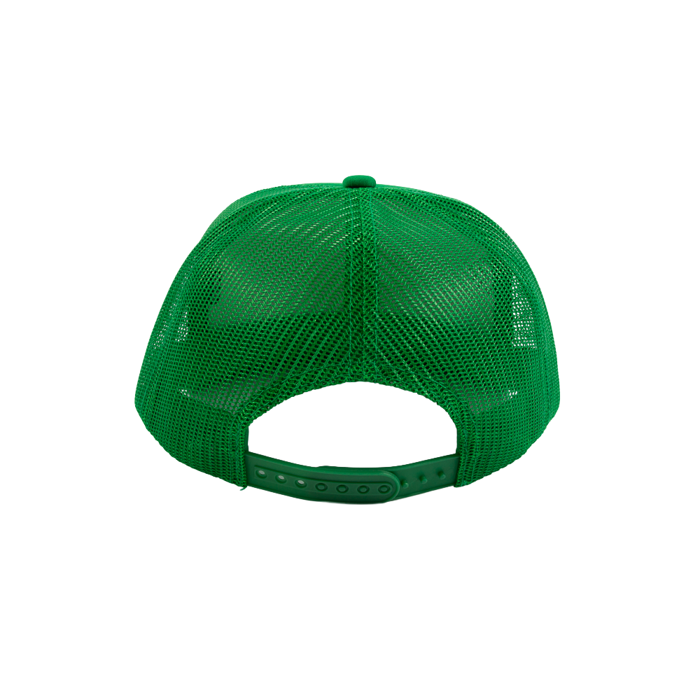 PAKO DESIGNS - TETONIAC® 5 PANEL FLAT BILL FOAM TRUCKER HAT - KELLY / YELLOW