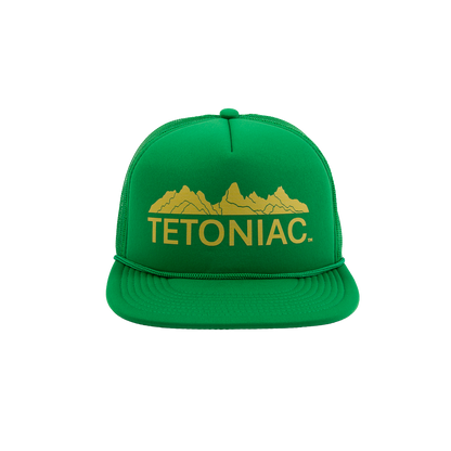 PAKO DESIGNS - TETONIAC® 5 PANEL FLAT BILL FOAM TRUCKER HAT - KELLY / YELLOW