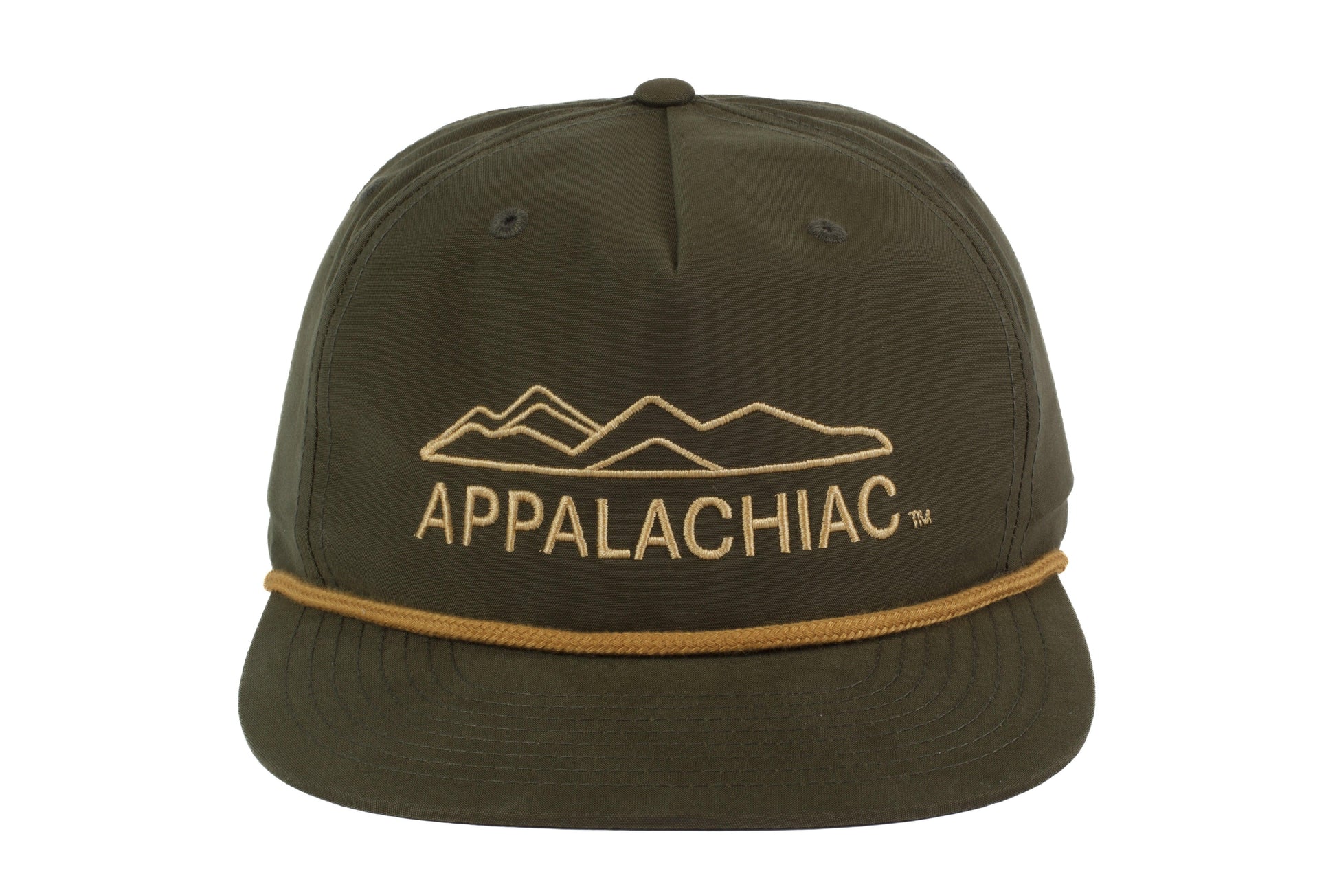 EMBROIDERED APPALACHIAC™ GRANDPA ROPE SNAPBACK - LODEN - PAKO Designs