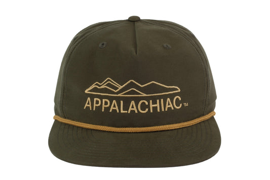 EMBROIDERED APPALACHIAC™ GRANDPA ROPE SNAPBACK - LODEN - PAKO Designs