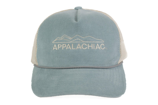 EMBROIDERED APPALACHIAC™ CORDUROY SNAPBACK - ICE BLUE/CREAM - PAKO Designs